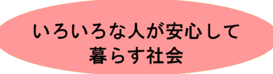 いろいろな人が安心して暮らす社会